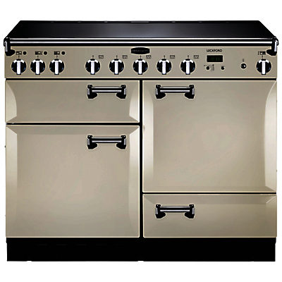 Rangemaster Leckford 110cm Electric Induction Range Cooker Ivory/Chrome Rangemaster Leckford 110cm Electric Induction Range Cooker Ivory/Chrome